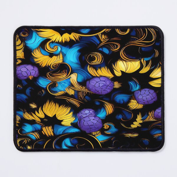Item preview, Yellow and Purple Flowers with Twirls and Swirls designed and sold by deniselynnimage.