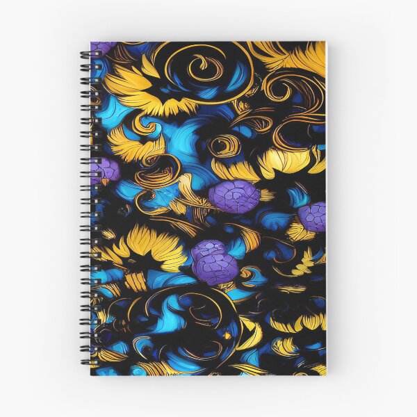 Item preview, Yellow and Purple Flowers with Twirls and Swirls designed and sold by deniselynnimage.