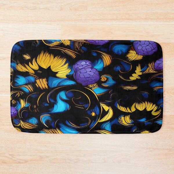 Item preview, Yellow and Purple Flowers with Twirls and Swirls designed and sold by deniselynnimage.