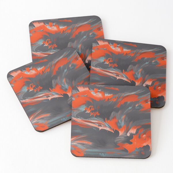Item preview, Bursts and Twists of Hot Red and Gray Splashes designed and sold by deniselynnimage.