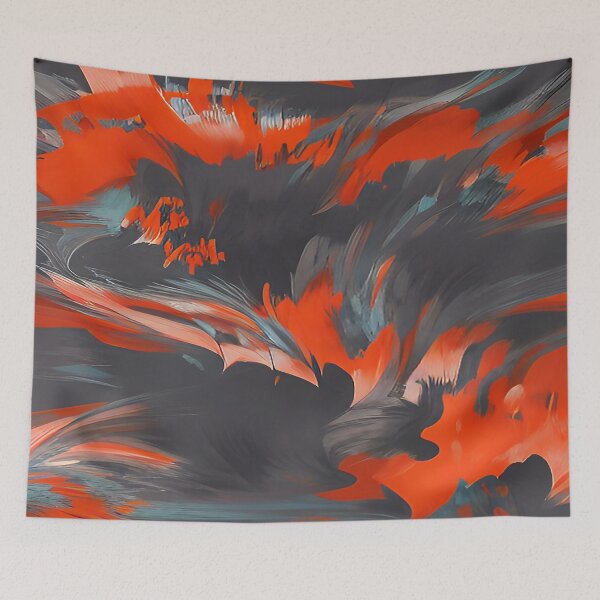 Item preview, Bursts and Twists of Hot Red and Gray Splashes designed and sold by deniselynnimage.