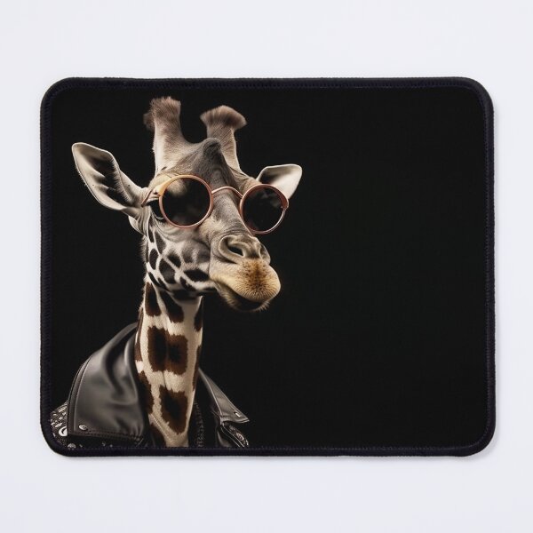 Item preview, Funny goth giraffe animal art designed and sold by Simone Davino.