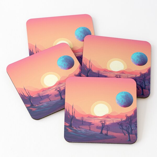 Item preview, Another World Dimension Psychedelic Trip | Cosmic Sunset | Desert with Hovering Blue Sphere designed and sold by mindexploration.