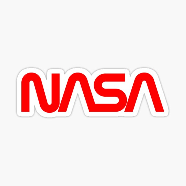 NASA Red Worm Logo Sticker