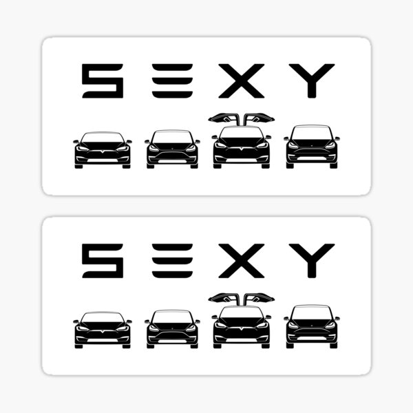 Tesla Sexy Cars Sticker for Sale by valrusc