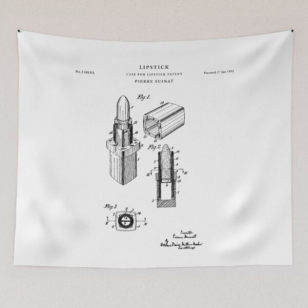Item preview, Lipstick Patent Drawing Blueprint designed and sold by Vintago.