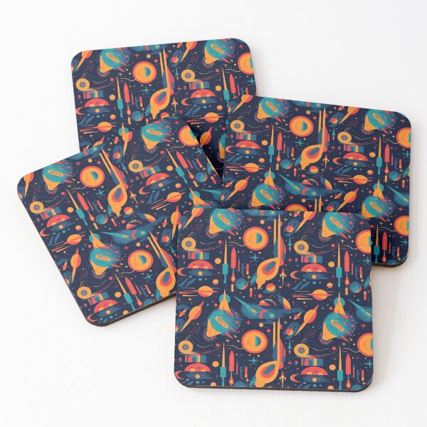 Item preview, Colorful Abstract Space Shapes Design Print Pattern designed and sold by BitzDesignUS.