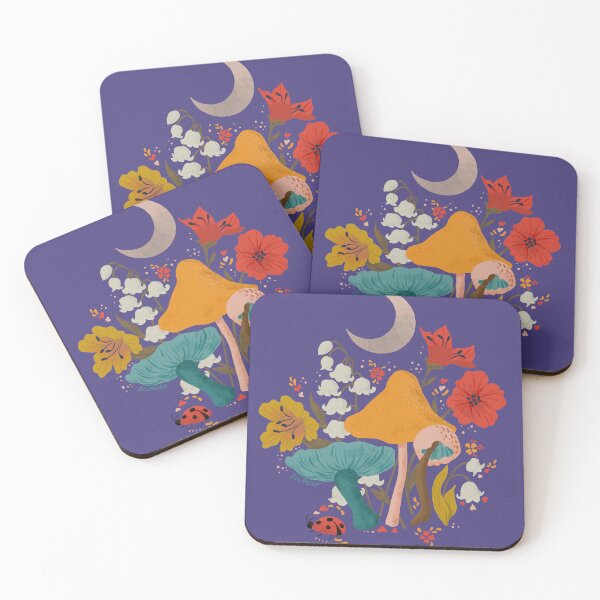Artikelvorschau, Mushrooms_Colors auf Lila entworfen und verkauft von ElaMilkoDESIGN.