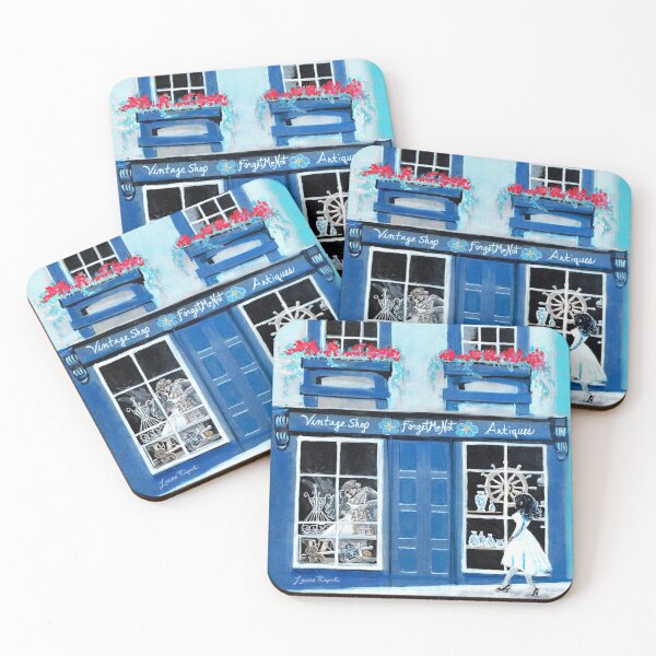 Item preview, Window Shopping painting by Laura Rispoli Window Flower boxes art designed and sold by Laura-Rispoli.