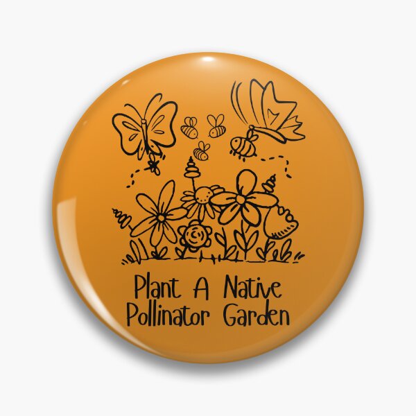 Item preview, Plant A Native Pollinator Garden Black Line Nature Design designed and sold by EarthArtDesigns.
