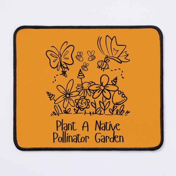 Item preview, Plant A Native Pollinator Garden Black Line Nature Design designed and sold by EarthArtDesigns.