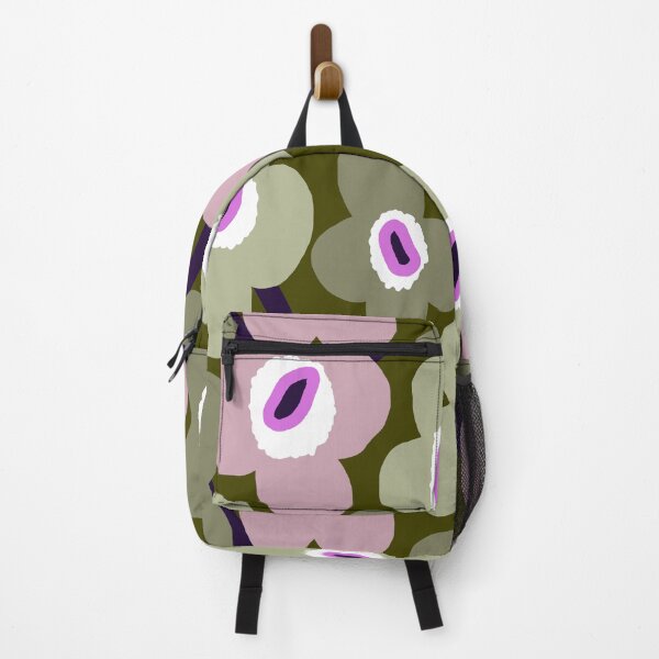 Item preview, Iconic Retro Scandinavian Floral Pattern in Khaki and Purple designed and sold by Deutschic.