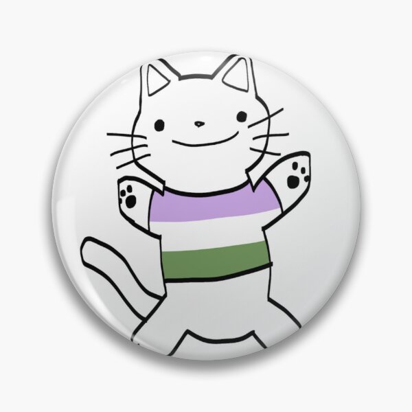 Item preview, Genderqueer Pride Cat designed and sold by DoodlesnNoodlez.