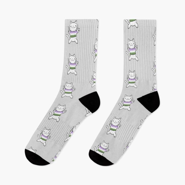 Item preview, Genderqueer Pride Cat designed and sold by DoodlesnNoodlez.
