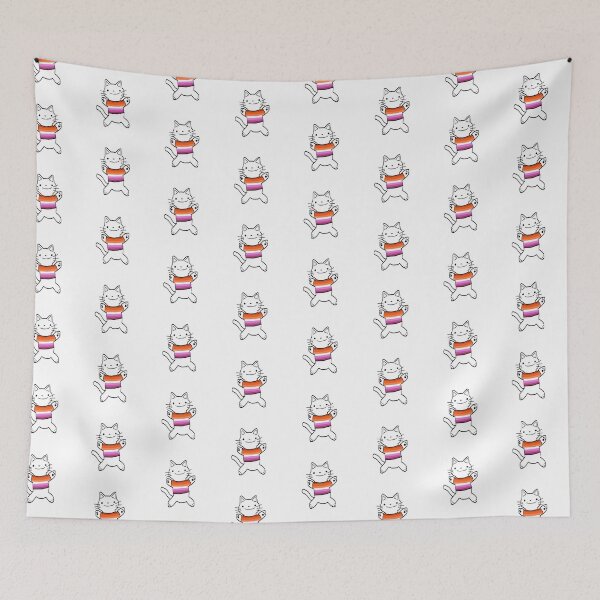 Item preview, Lesbian Pride Cat designed and sold by DoodlesnNoodlez.