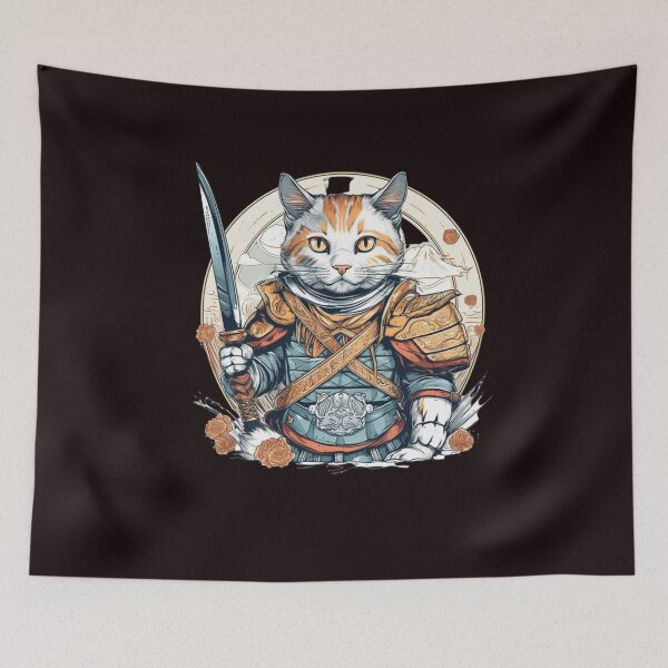 Item preview, Cat Warrior - Meow-sashi"  designed and sold by LuckyCatStore.