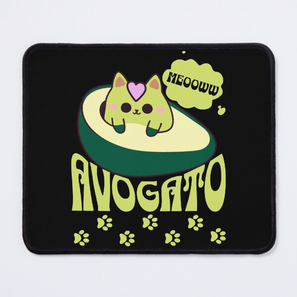 Item preview, Avogato - cute kitty pun - avocado cat designed and sold by EvergreenWhimsy.
