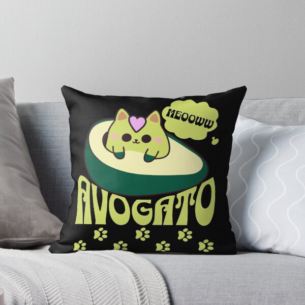 Item preview, Avogato - cute kitty pun - avocado cat designed and sold by EvergreenWhimsy.