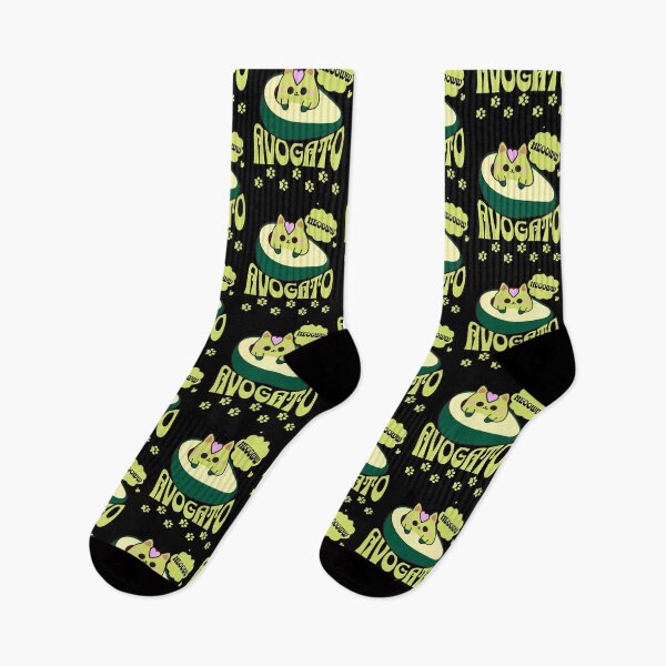 Item preview, Avogato - cute kitty pun - avocado cat designed and sold by EvergreenWhimsy.