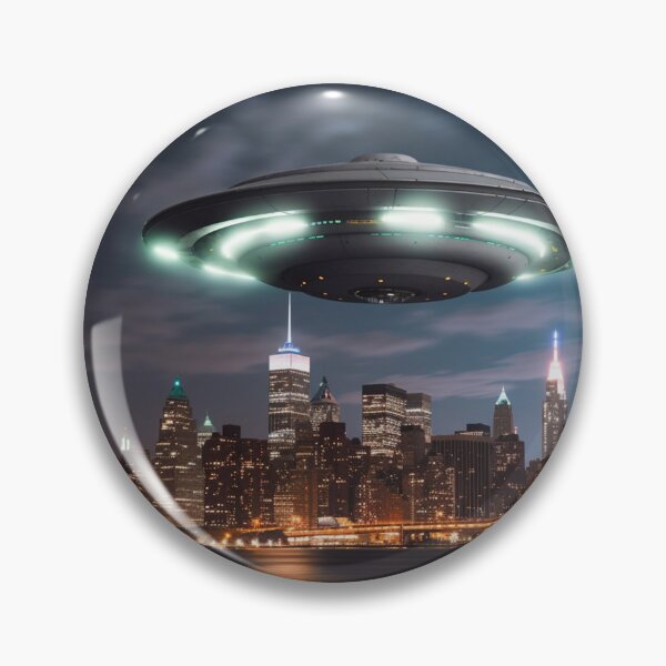 Item preview, Alien spacecraft over Manhattan  designed and sold by ArcherDelights.