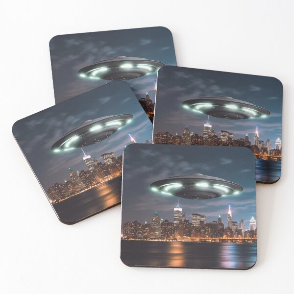 Item preview, Alien spacecraft over Manhattan  designed and sold by ArcherDelights.