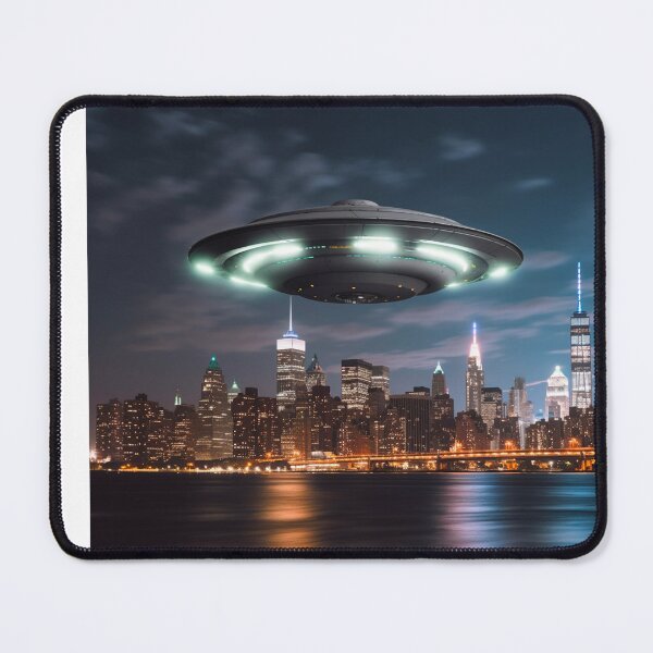 Item preview, Alien spacecraft over Manhattan designed and sold by ArcherDelights.