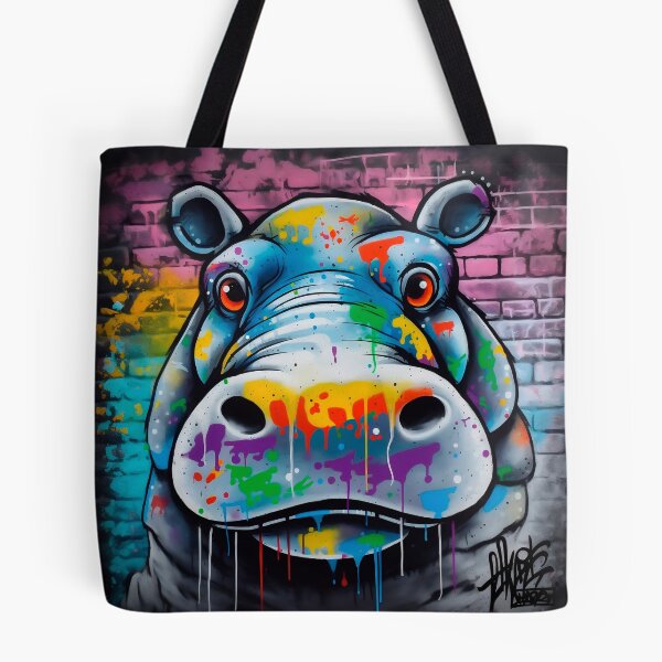 Item preview, The Sloppy Hippo |  African Animal Graffiti | Animal Graffiti designed and sold by ANIMALAND DESIGN.