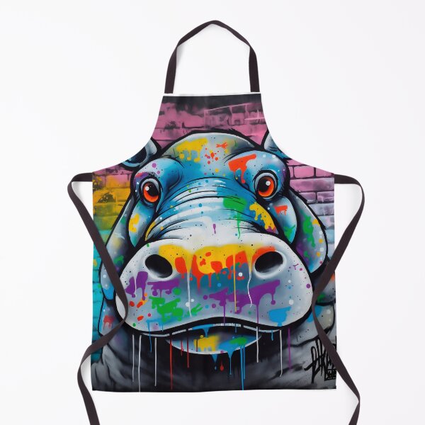 Item preview, The Sloppy Hippo |  African Animal Graffiti | Animal Graffiti designed and sold by ANIMALAND DESIGN.