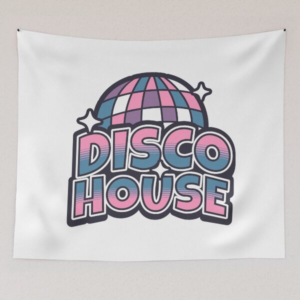 Item preview, DISCO HOUSE  - Y2K Disco Ball (Pink/slate blue)  designed and sold by Discothreadz.