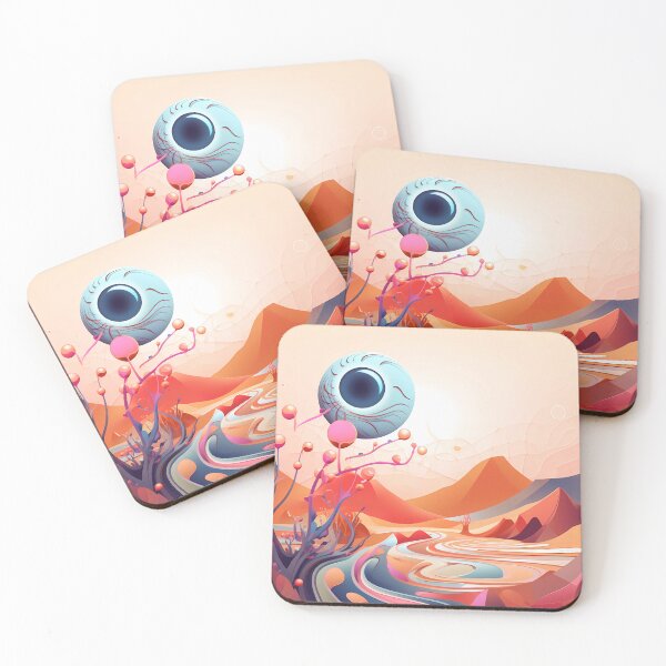 Item preview, Watching a Psychedelic Experience from Another Dimension | Surreal Dawn | Eye Overlooking Alien Landscape designed and sold by mindexploration.