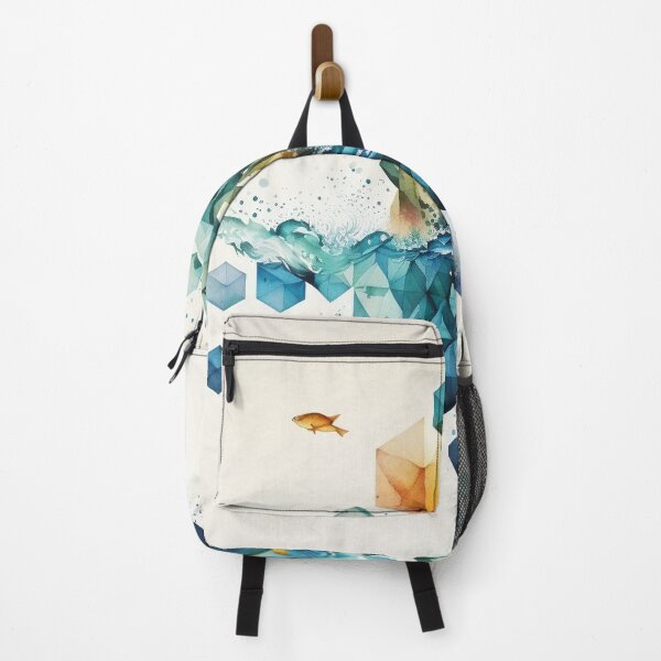 Item preview, Ocean geometric shapes watercolor designed and sold by shokA Design.