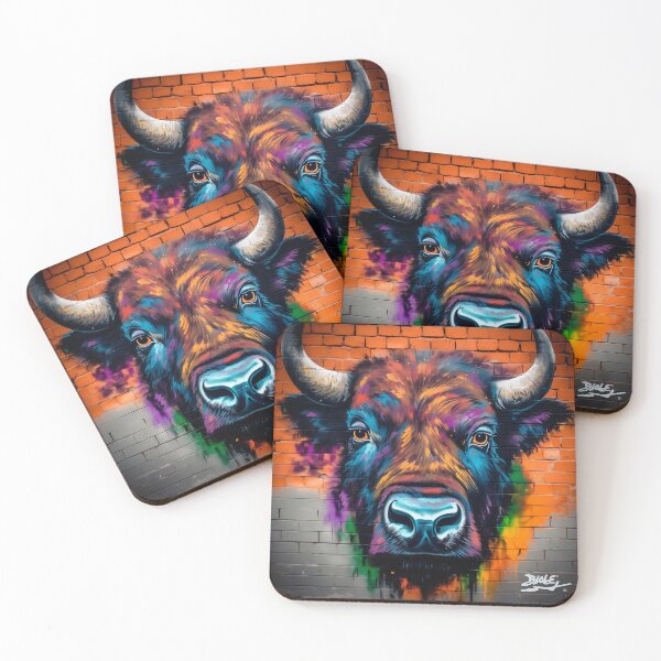 Item preview, Cool Buffalo Graffiti | African Animal Graffiti | Animal Graffiti designed and sold by ANIMALAND DESIGN.