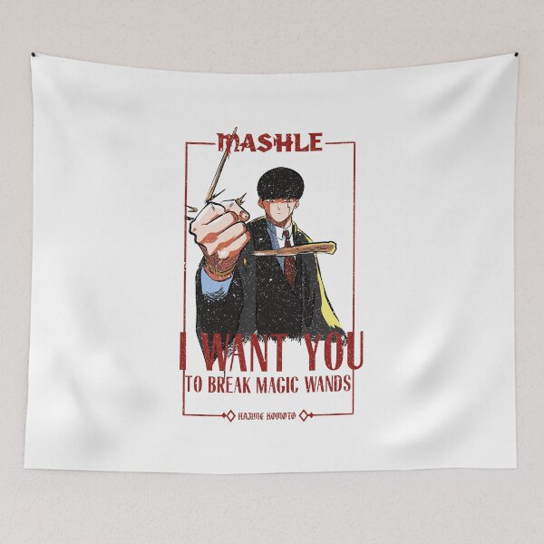 Item preview, MASHLE: MAGIC AND MUSCLES (I WANT YOU) WHITE (GRUNGE STYLE) designed and sold by FunGangStore.