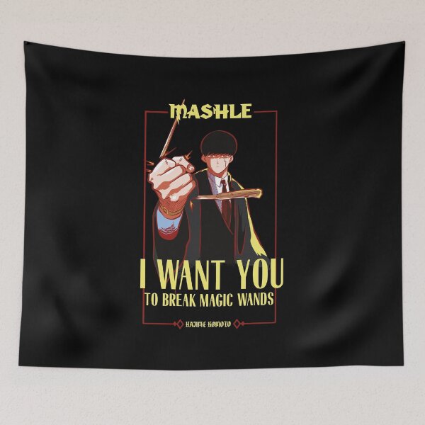 Item preview, MASHLE: MAGIC AND MUSCLES (I WANT YOU) BLACK designed and sold by FunGangStore.