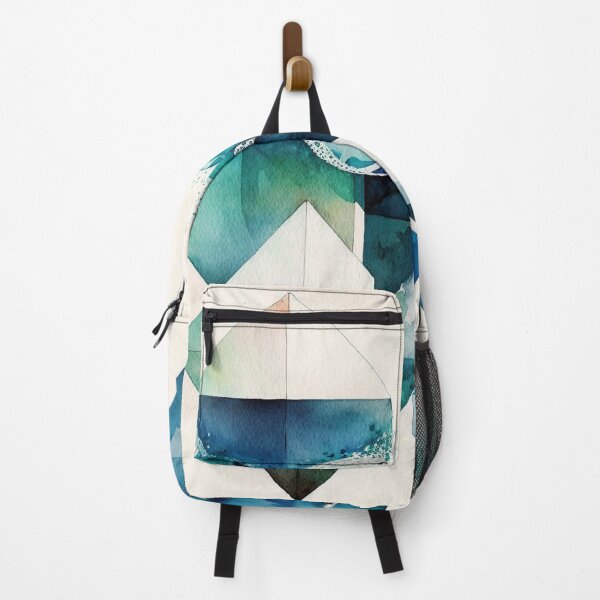 Item preview, Ocean geometric shapes watercolor designed and sold by shokA Design.
