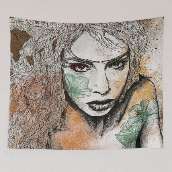 Item preview, No Hope In Sight: Orange (flower tattoo girl drawing) designed and sold by Marco Paludet.