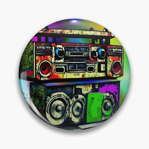 Artikelvorschau, Boom Box Psychedelic Trippy Hip Hop Vibrant Gift Rap Radio entworfen und verkauft von Anticulture.