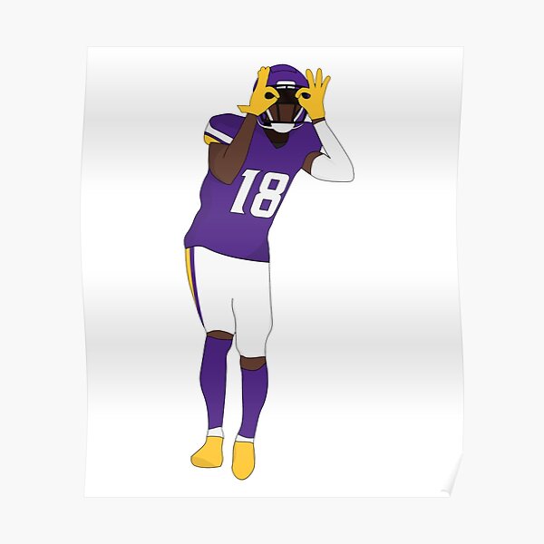 Football Justin Jefferson Jets #18 Minnesota Vikings Wall Poster