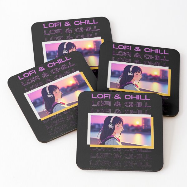 Item preview, lofi & chill listen music anime kawaii art designed and sold by Compac.