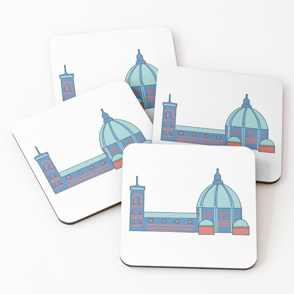 Aperçu de l'œuvre Duomo bleu et rouge créée et vendue par emmakraner.