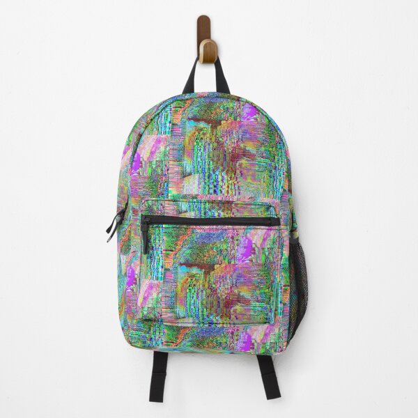 Item preview, VaporExplosion VHS Lines Glitch Signal Pattern PinkTeal Green Mesh designed and sold by Trashkrush.