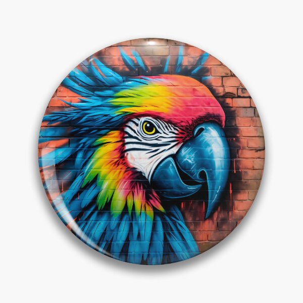 Item preview, Cool Macaw Graffiti 2 |  Tropical Bird Graffiti | Animal Graffiti designed and sold by ANIMALAND DESIGN.