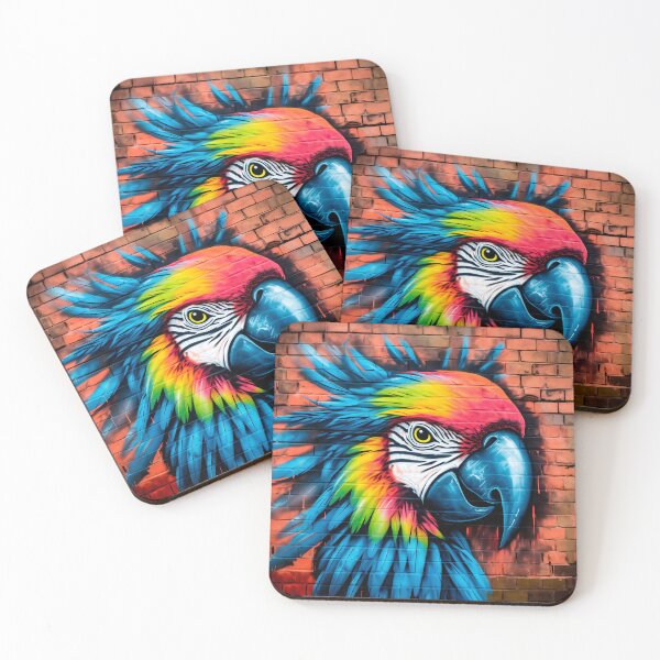 Item preview, Cool Macaw Graffiti 2 | Tropical Bird Graffiti | Animal Graffiti designed and sold by ANIMALAND DESIGN.