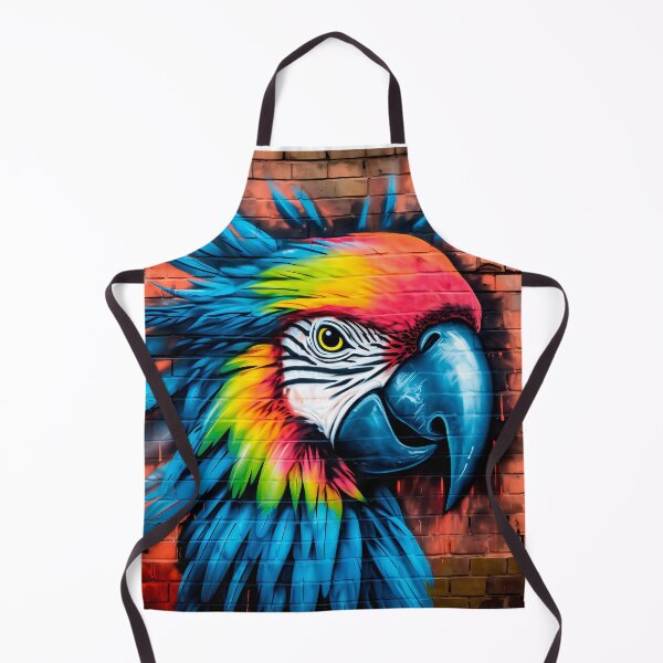 Aperçu de l'œuvre Cool Macaw Graffiti 2 | Tropical Bird Graffiti | Animal Graffiti créée et vendue par ANIMALAND DESIGN.