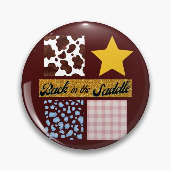 Artikelvorschau, Zurück im Saddle Star Cowprint Western Design entworfen und verkauft von MissBeesTees.