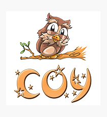 Coy Owl Photographic Print