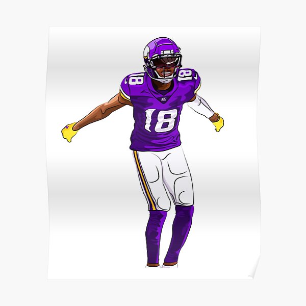 How to Draw Justin Jefferson of the Minnesota Vikings for Kids 