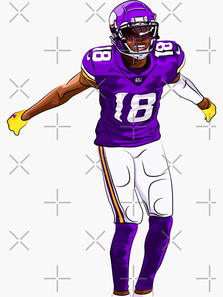 Justin Jefferson Graphic Toon Minnesota Vikings Football Griddy