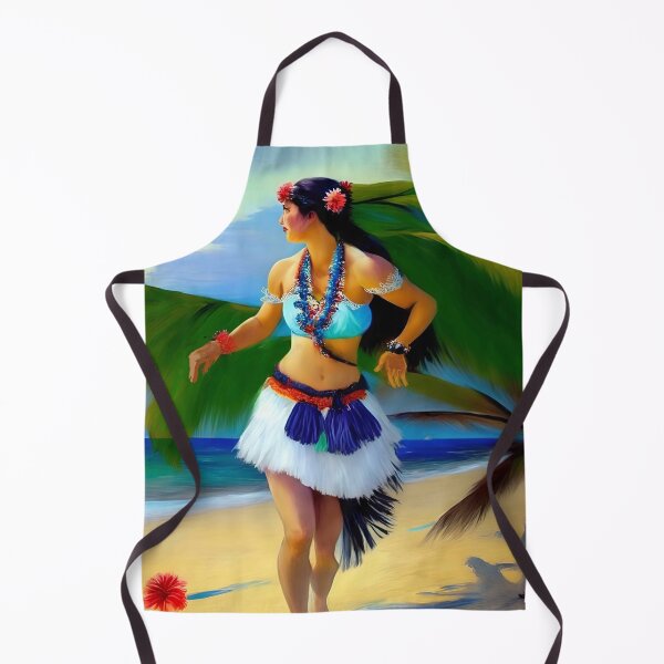 Artikelvorschau, Hula Girl Hawaiian Luau Impressionist, der Hawaii-Palmen malt entworfen und verkauft von Anticulture.