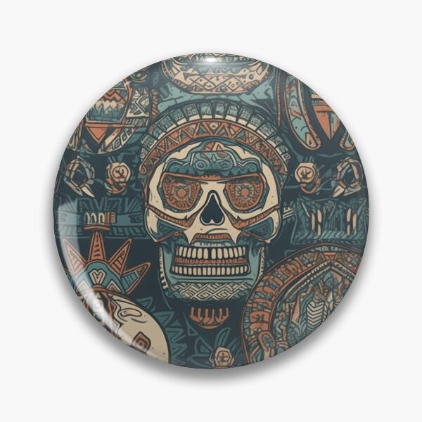 Item preview, Aztec Skulls Indigenous Design designed and sold by Rottopics.